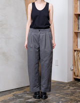 VOPT-O24 DOUBLE FACE GARMENT DYE TUCK WIDE PANTS