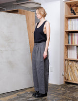 VOPT-O24 DOUBLE FACE GARMENT DYE TUCK WIDE PANTS