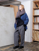 VOPT-O24 DOUBLE FACE GARMENT DYE TUCK WIDE PANTS