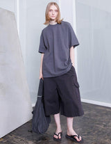 VOST-P014 WEATHER CLOTH GARMENT DYE WIDE SHORT PANTS