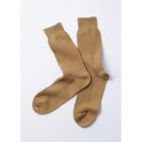 ROTOTO R1110 COTTON WAFFLE CREW SOCKS IN KHAKI