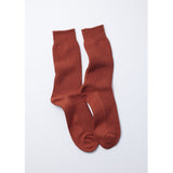 ROTOTO R1110 COTTON WAFFLE CREW SOCKS IN RUST