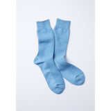 ROTOTO R1110 COTTON WAFFLE CREW SOCKS IN SKY BLUE