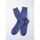 ROTOTO R1110 COTTON WAFFLE CREW SOCKS IN SLATE BLUE