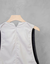 ANEI AN0221-S1108 OVER ZIP VEST 2TONE DETAIL