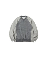 ATELIER BÉTON 222-21H BICOLOR SWEAT CREW NECK IN TOP GRAY MIX