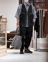 AN0221_S1308 OVER ZIP VEST 2TONE