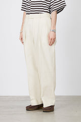 A23B-02PT01C ORGANIC COTTON SURVIVAL CLOTH DOUBLE PLEATED TROUSERS