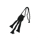 TAITAI MACRAME NECK POUCH IN BLACK