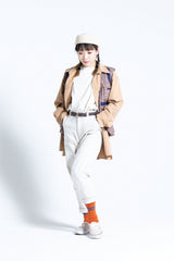 ND20X002AR SIGNATURE SOCKS - AUTUMN ORANGE × ROAD BLUE