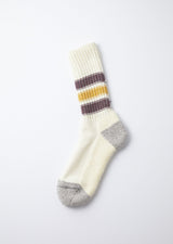 R1255 COARSE RIBBED OLDSCHOOL CREW SOCKS