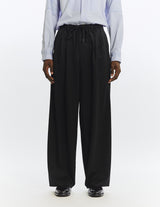 A25C01PT02C ORGANIC WOOL 2/80 GABARDINE TRIPLE PLEATED EASY TROUSERS