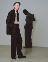 A25C06PT02C ORGANIC WOOL SURVIVAL CLOTH® TRIPLE PLEATED WIDE TROUSERS