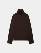 A25C10CS01C SUPER 160S WOOL WASHABLE KNIT LONG SLEEVE TURTLE NECK