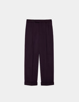 A25C11PT01C POLWARTH TUXEDO CLOTH DOUBLE PLEATED WIDE TROUSERS