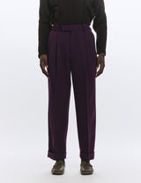 A25C11PT01C POLWARTH TUXEDO CLOTH DOUBLE PLEATED WIDE TROUSERS