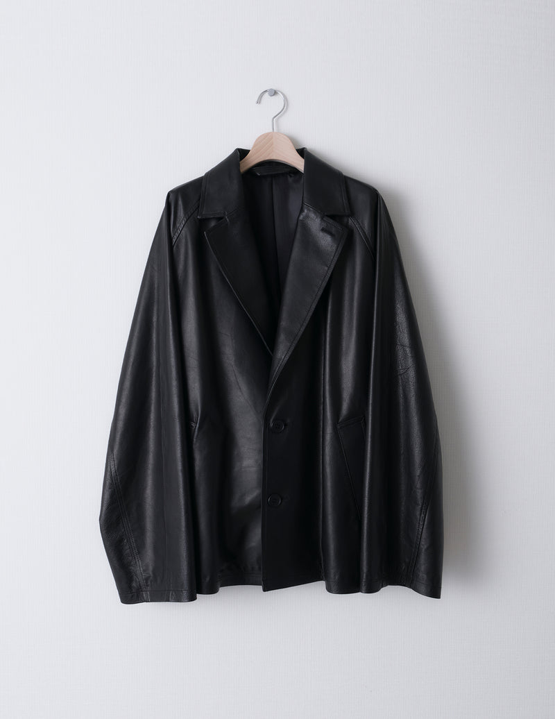 BL-25A-LORJ LEATHER OVERSIZE RAGLAN JACKET