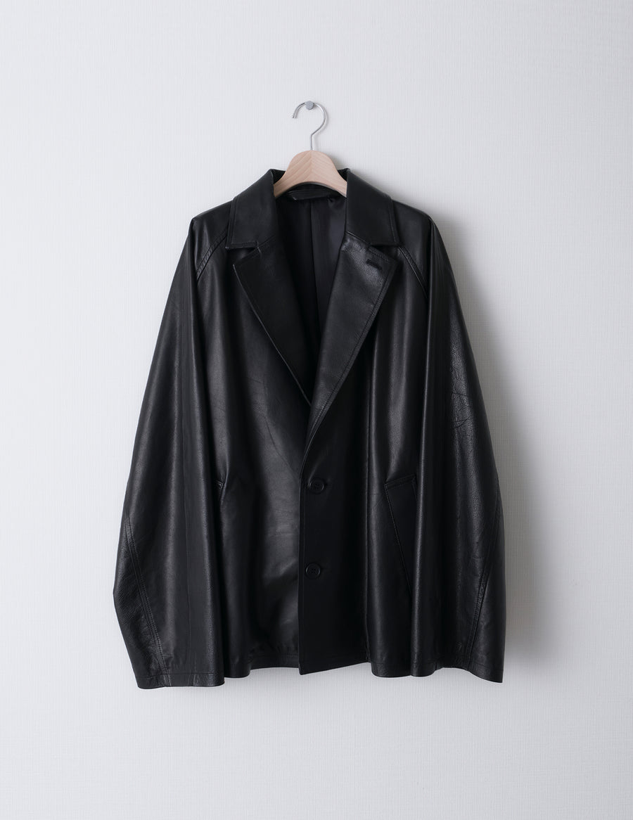 BL-25A-LORJ LEATHER OVERSIZE RAGLAN JACKET