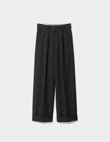 WORSTED DOESKIN 2TUCK PANTS
