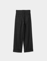WORSTED DOESKIN 2TUCK PANTS