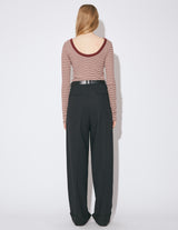 WORSTED DOESKIN 2TUCK PANTS