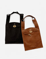 OILED LEATHER LARGE MARKET BAG