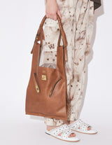 OILED LEATHER LARGE MARKET BAG