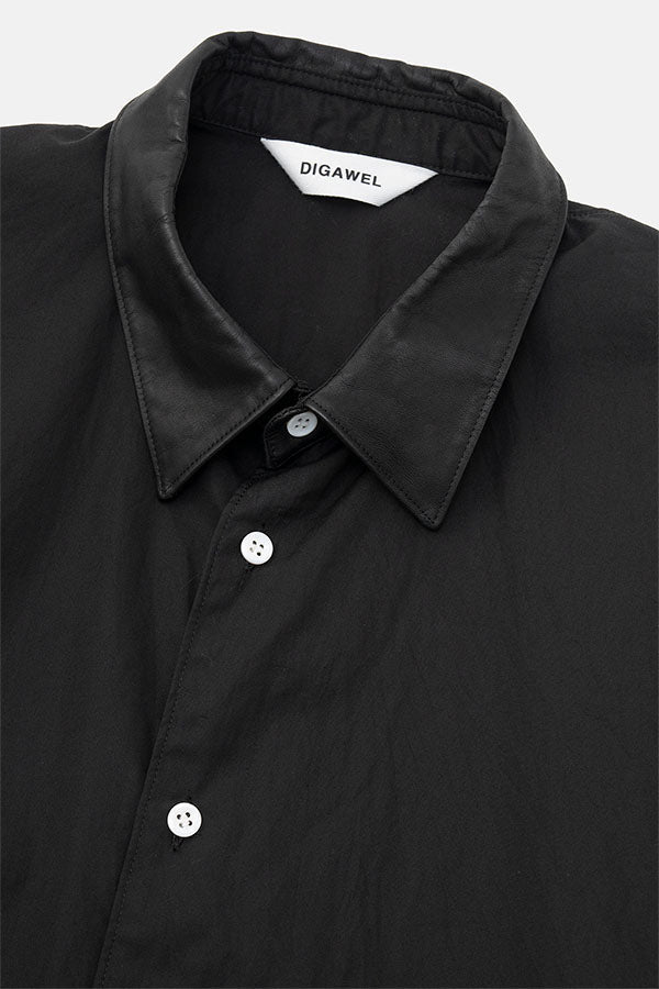 DWYB025 LEATHER COMBI SHIRT