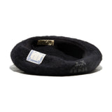 D-00994 LEATHER WAPPEN FLUFFY BERET