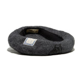 D-00994 LEATHER WAPPEN FLUFFY BERET