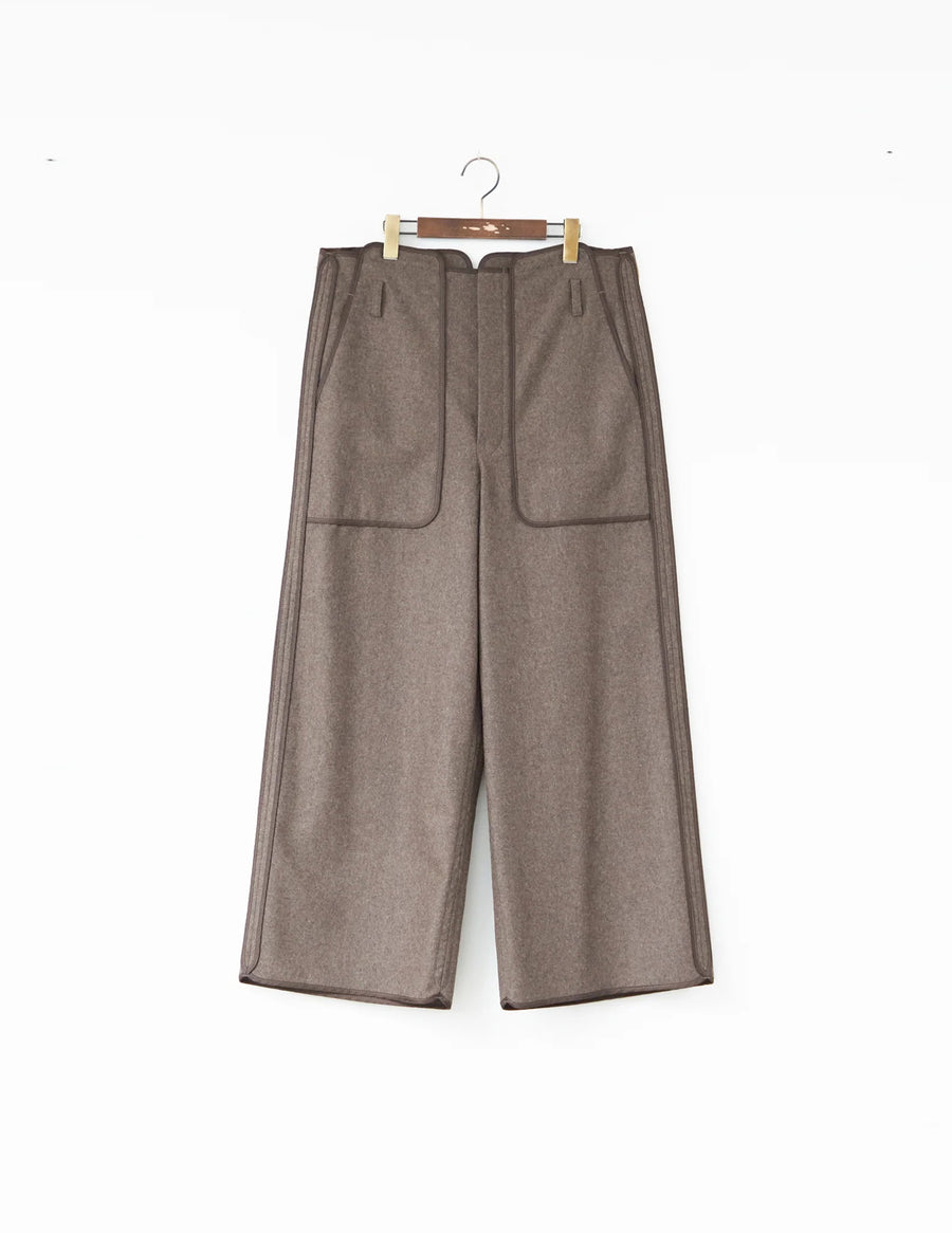 FF006 WITH PIPING: LIGHT MELTON PANTS