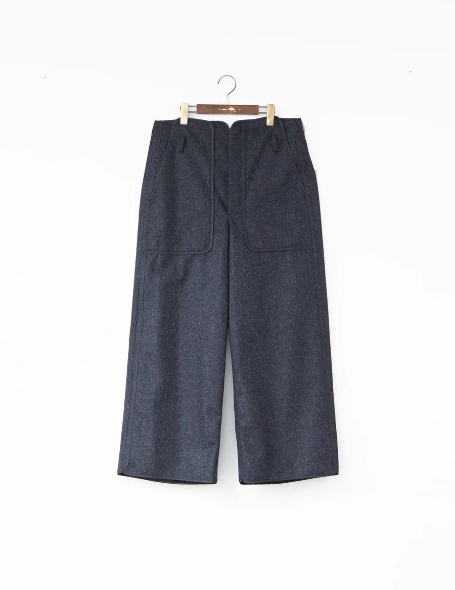 FF006 WITH PIPING: LIGHT MELTON PANTS