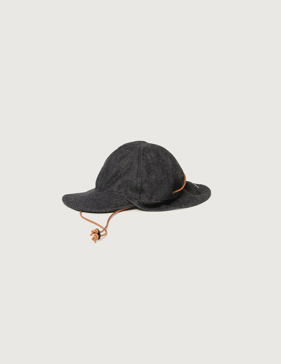 INNAT03-A01 SILK DENIM SUNSHADE CAP