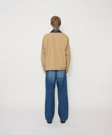 25SJK-#602S LEATHER COLLAR COTTON CHINO CLOTH DETROIT JACKET