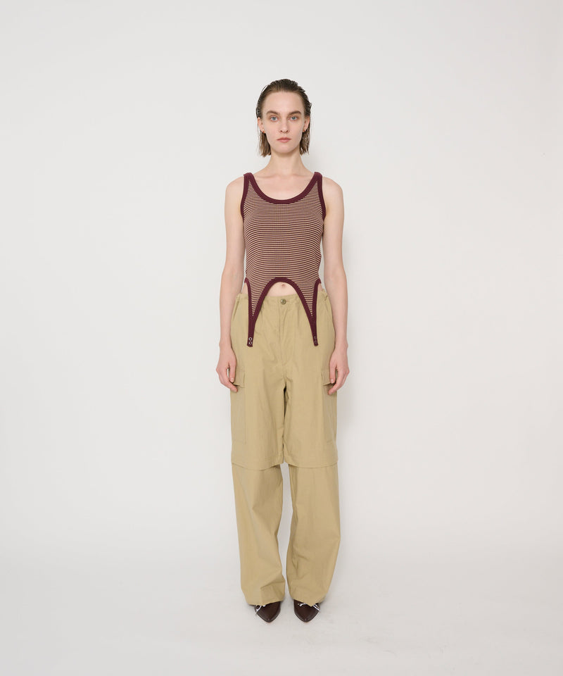 25SPT-#634S WASHED COTTON BROAD REMOVAL 6PK CARGO PANTS