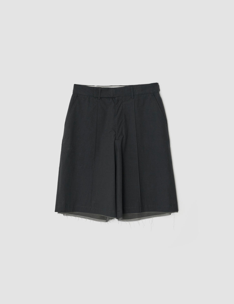 25SPT-#637S WASHED COTTON BROAD SHORT PANTS