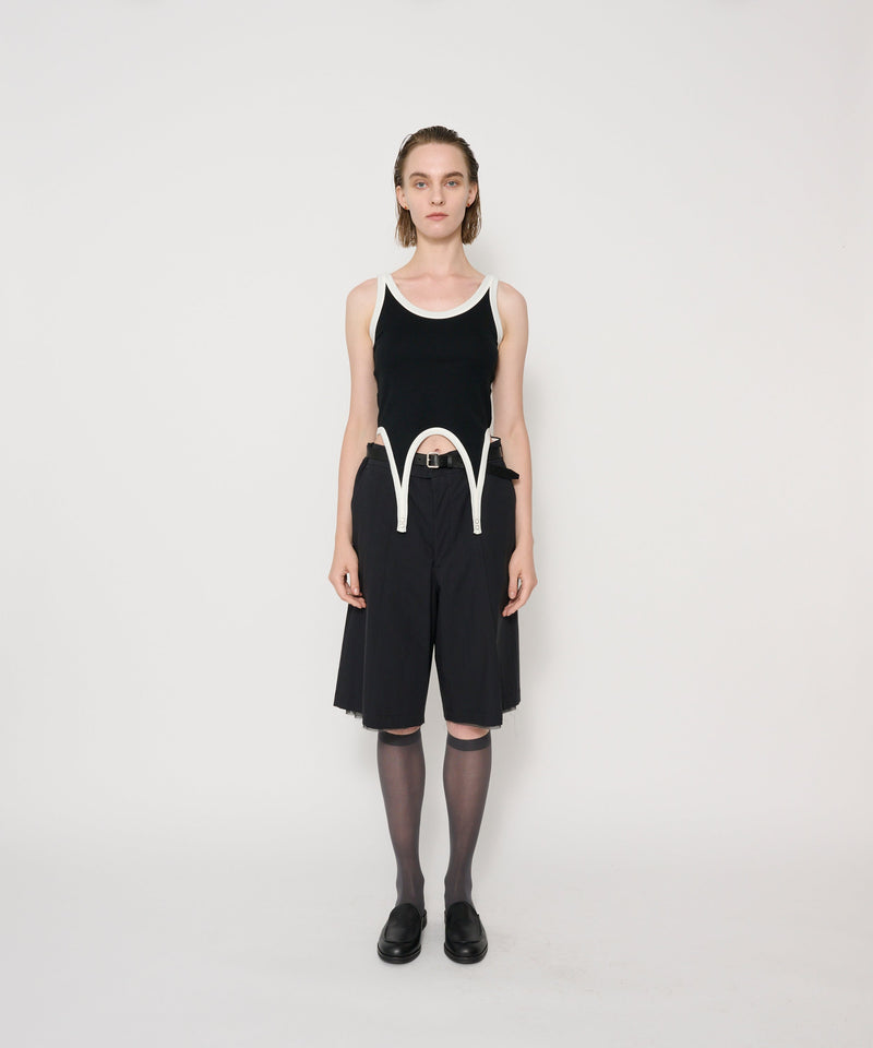 25SPT-#637S WASHED COTTON BROAD SHORT PANTS