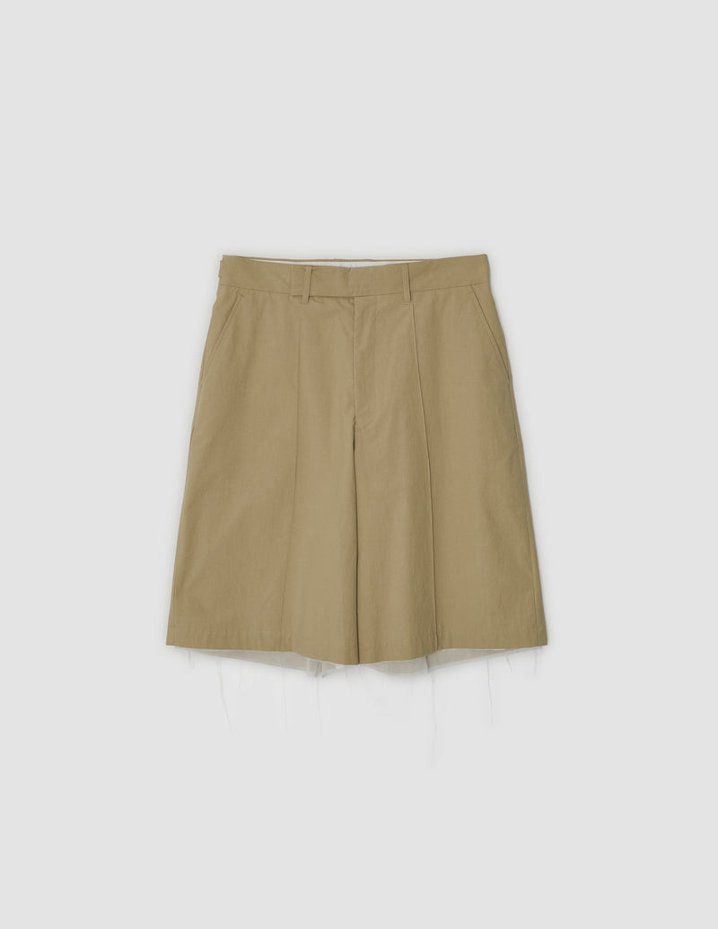 25SPT-#637S WASHED COTTON BROAD SHORT PANTS