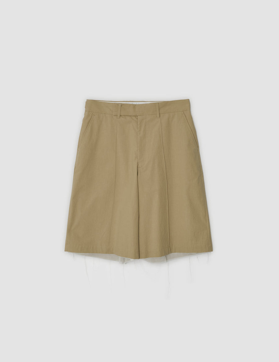 25SPT-#637S WASHED COTTON BROAD SHORT PANTS