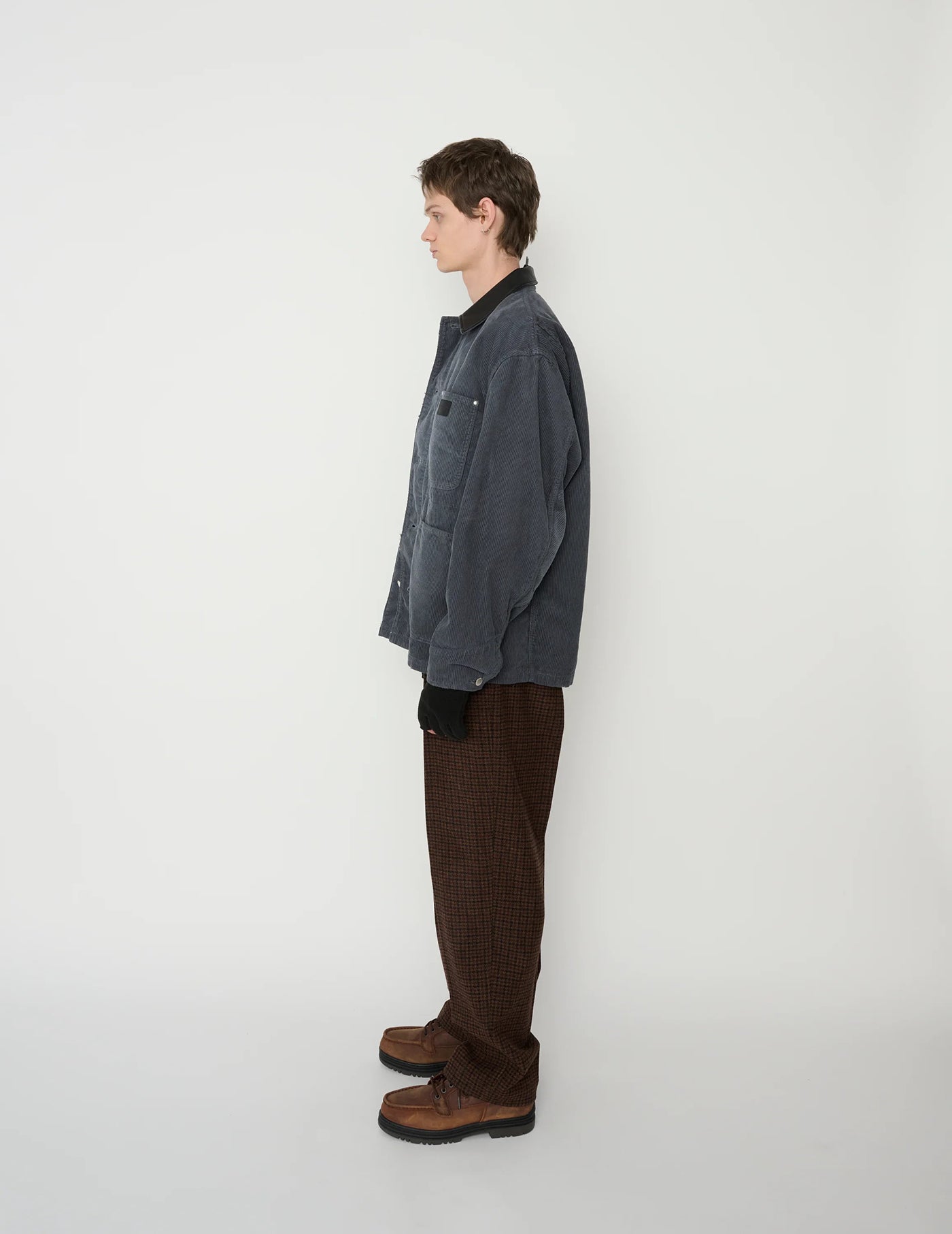 JOHN MASON SMITH 25WJK-#918S 8W COTTON CORDUROY LEATHER COLLAR