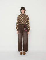 25WPT-#422S 8W COTTON CORDUROY TUCK 5 POCKET PANTS