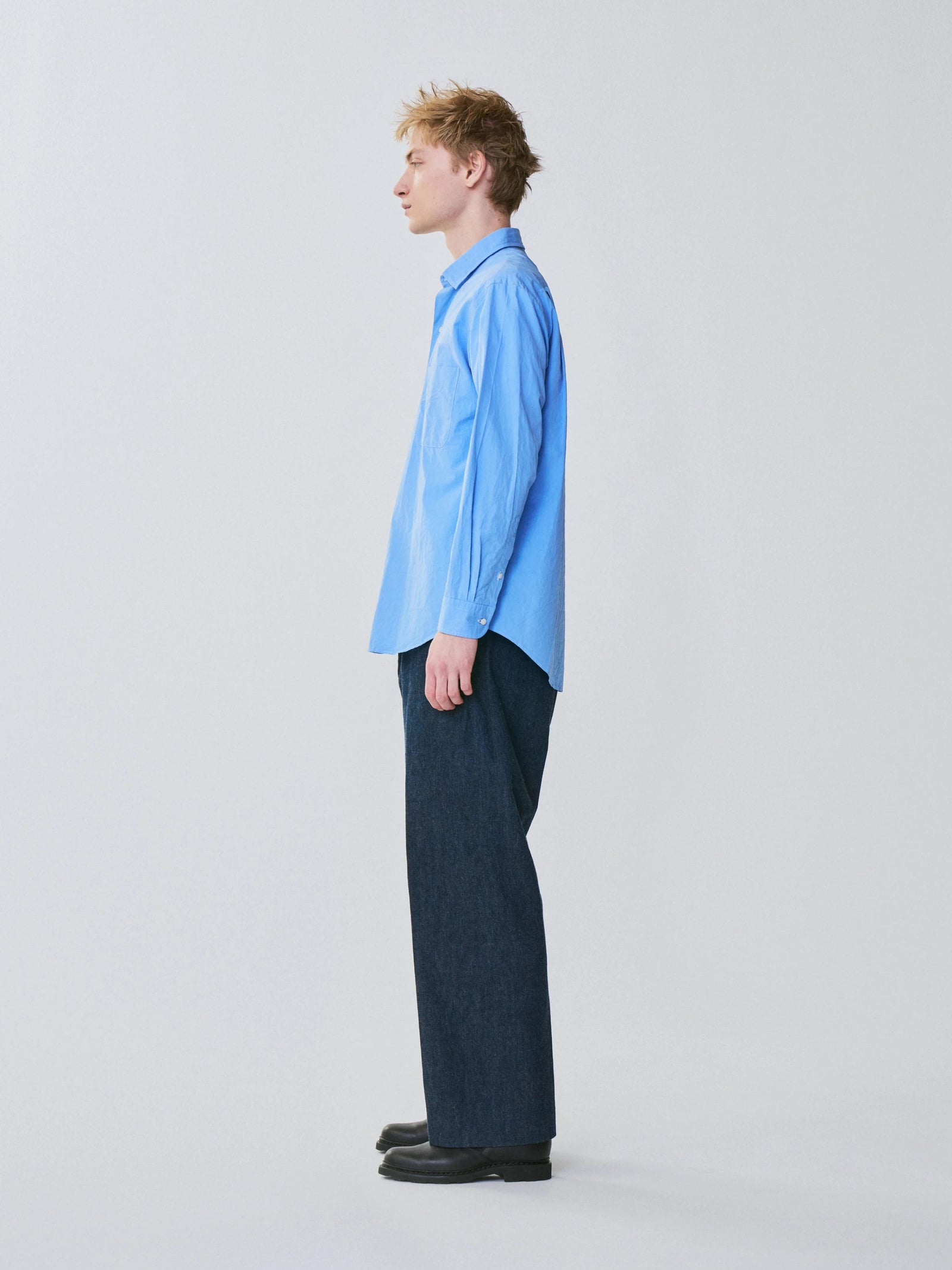 Tシャツ・カットソー KAPTAIN SUNSHINE SS25 Shirts (KS25SSH18 BLUE STRIPE) KAPTAIN SUNSHINE Navy Striped T-Shirt Kaptain Sunshine