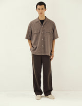 KS26SSH02 SUMMER WOOL OPEN COLLAR SS SHIRT