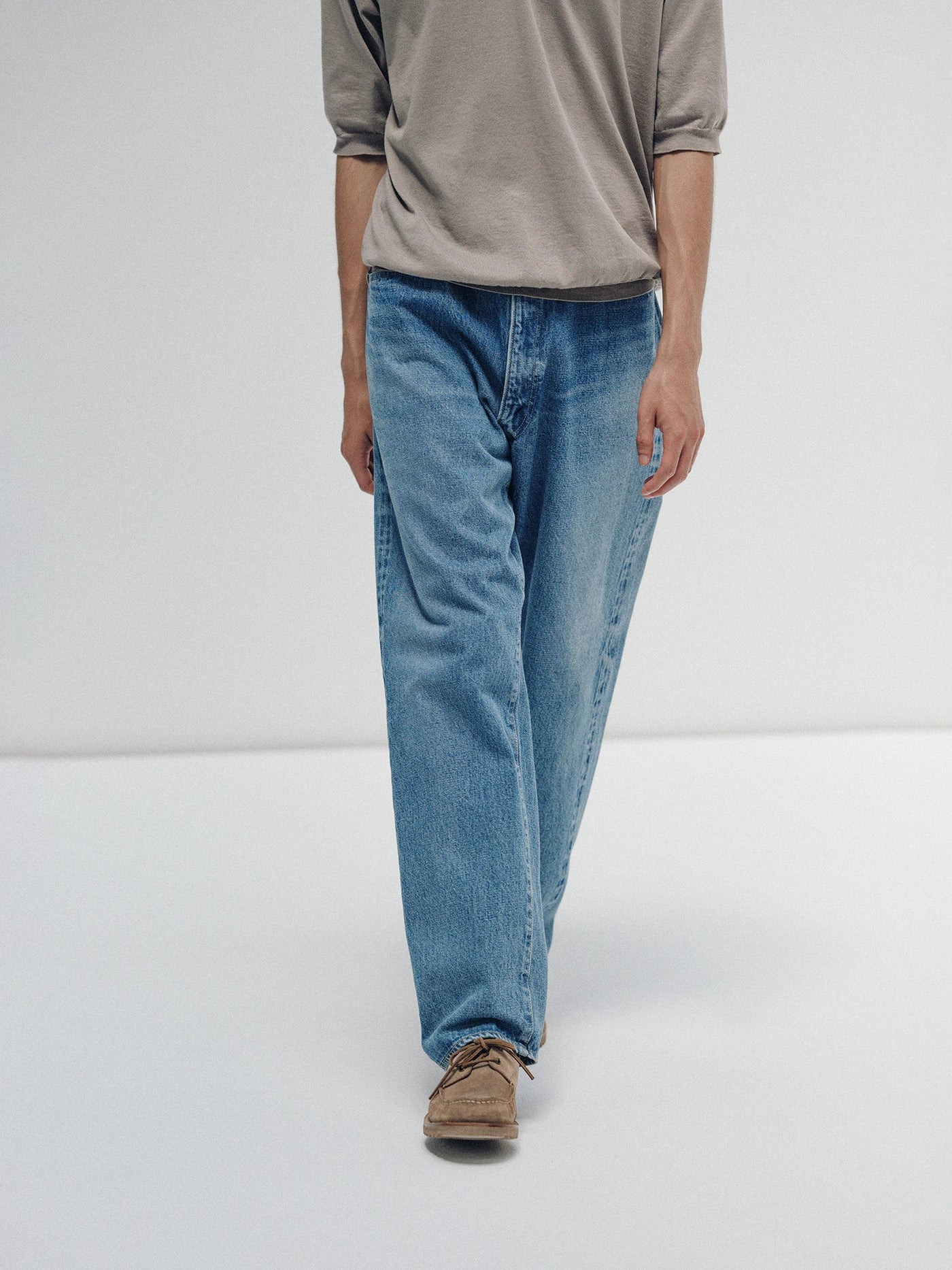 KAPTAIN SUNSHINE KSBS109DZ 5P ZIPPER FRONT DENIM PANTS
