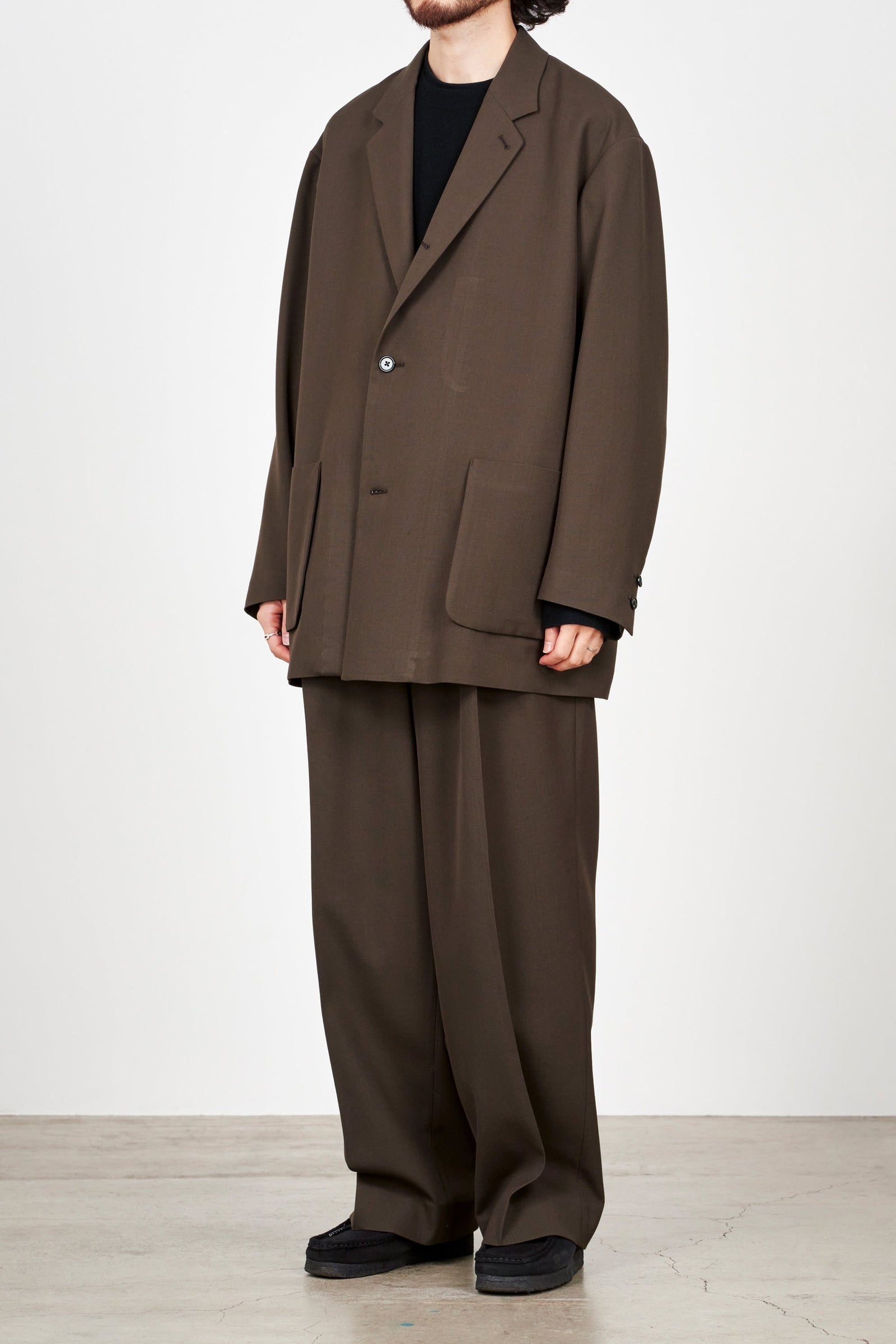 スーツ MARKAWARE 23AW DOUBLE PLEATED TROUSERS M MARKAWARE A23C-04PT02C ORGANIC WOOL SURVIVAL CLOTH DOUBLE PLEATED