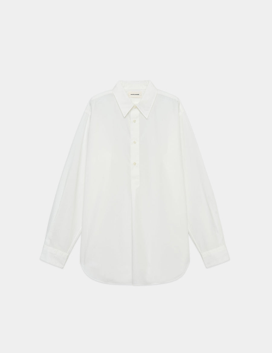 A24A-09SH02C ORGANIC GIZA TYPEWRITER W COLLAR LONG SHIRT