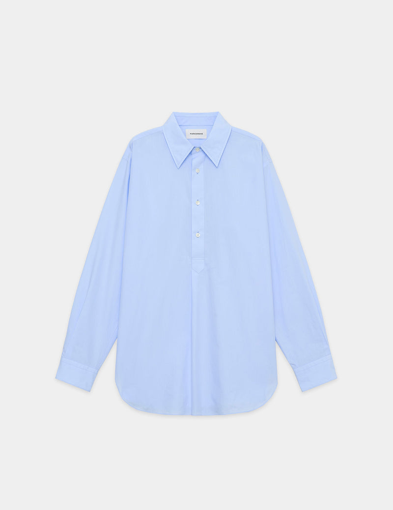 A24A-09SH02C ORGANIC GIZA TYPEWRITER W COLLAR LONG SHIRT