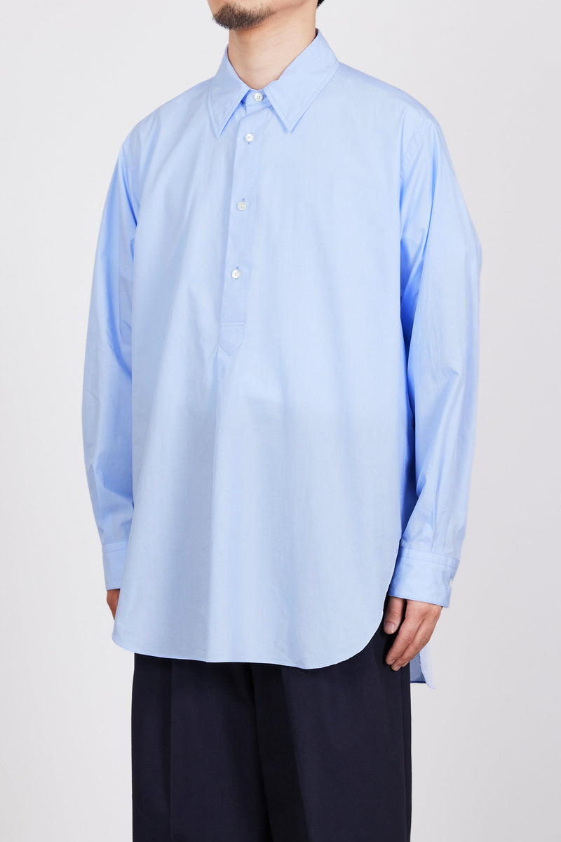 A24A-09SH02C ORGANIC GIZA TYPEWRITER W COLLAR LONG SHIRT