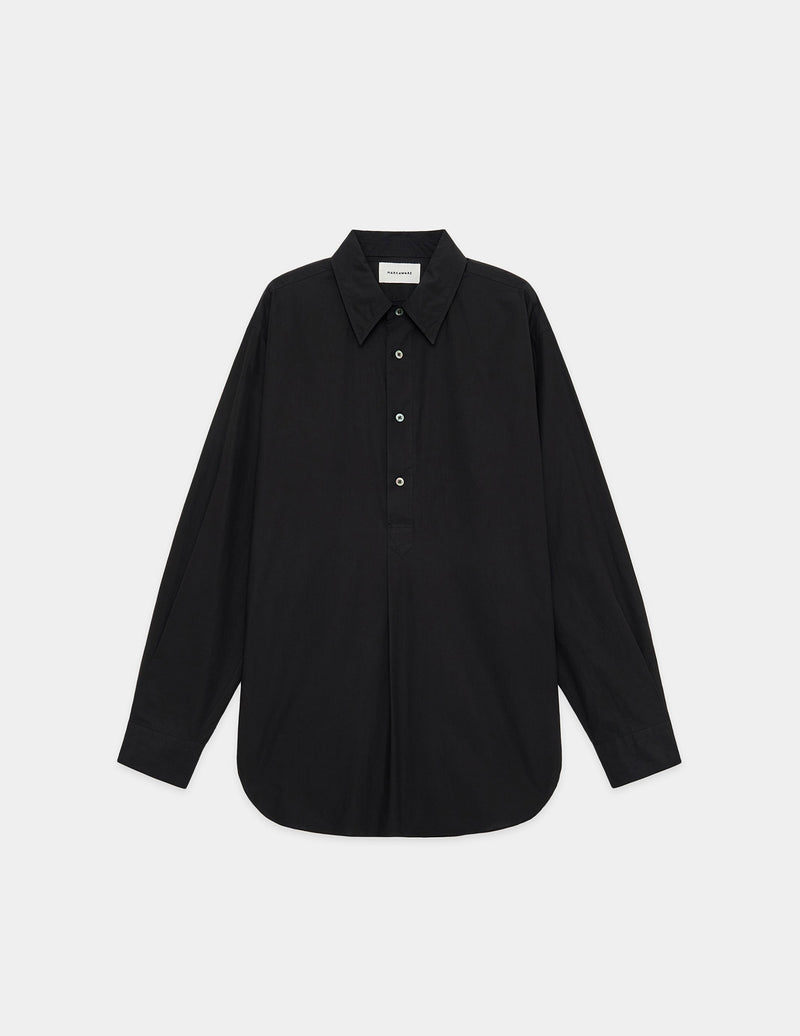 A24A-09SH02C ORGANIC GIZA TYPEWRITER W COLLAR LONG SHIRT