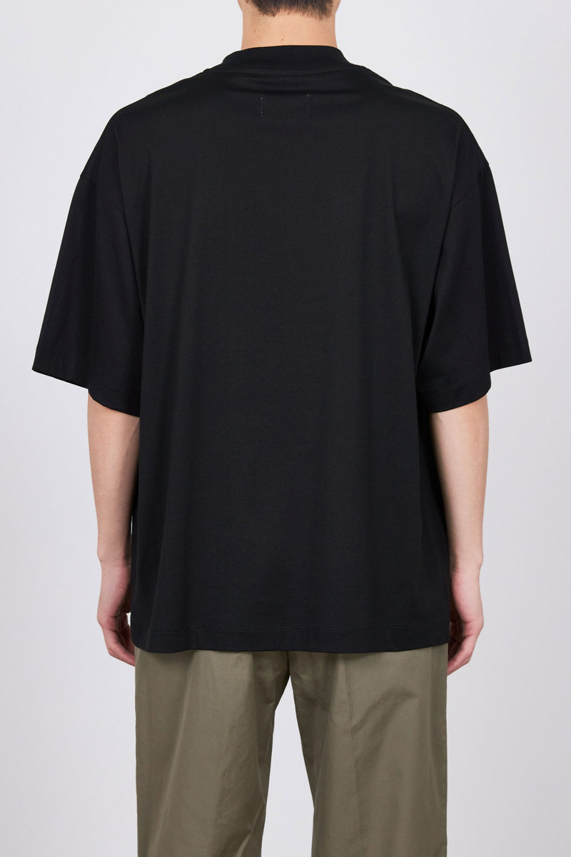 A24B-06CS02B ORGANIC GIZA 80/2 KNIT COMFORT-FIT MOCK NECK TEE